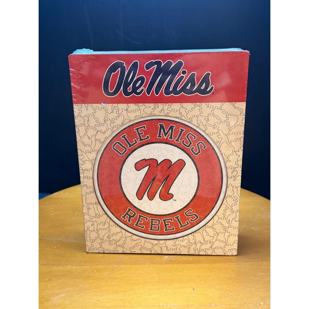 Ole Miss Rebels Wooden Puzzle 150 Piece University of Mississippi Logo New